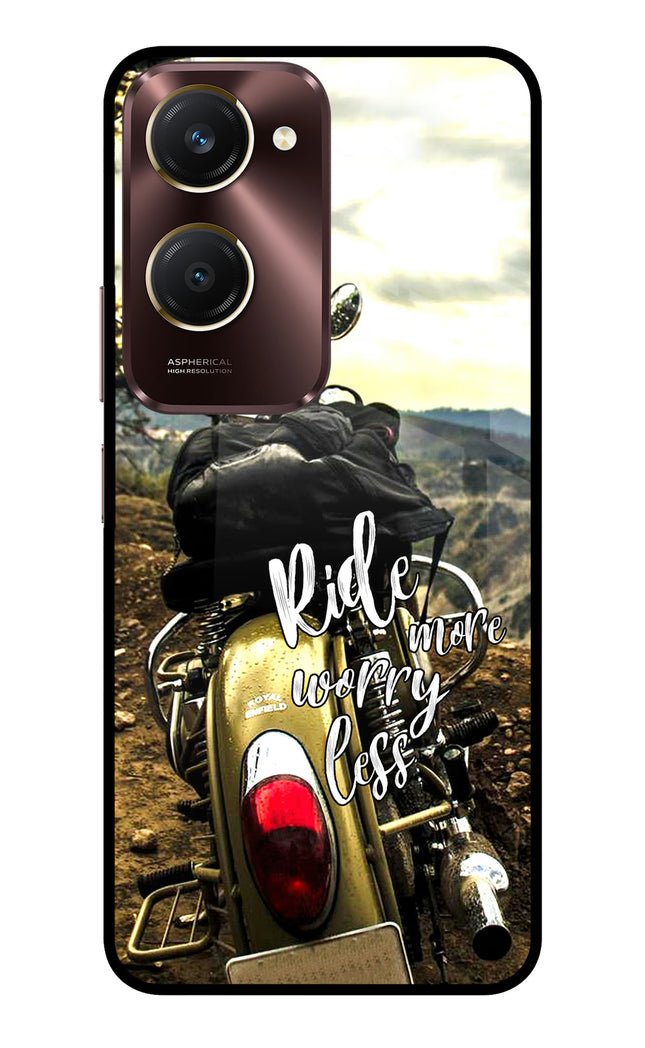 Ride More Worry Less Vivo Y28e 5G Metal Case Back Cover by Casekaro
