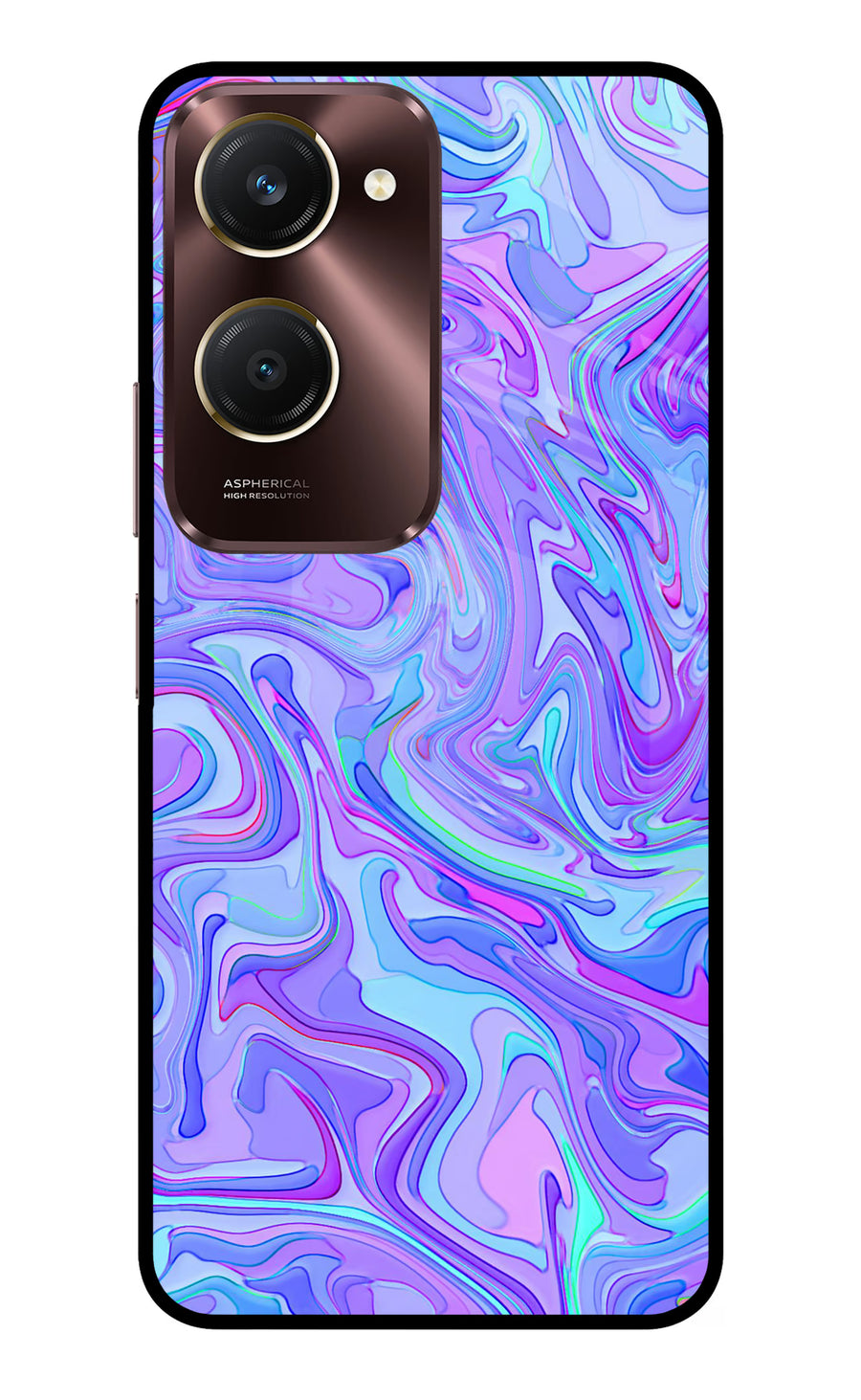 Glitter Vivo Y28e 5G Back Cover, Metal case