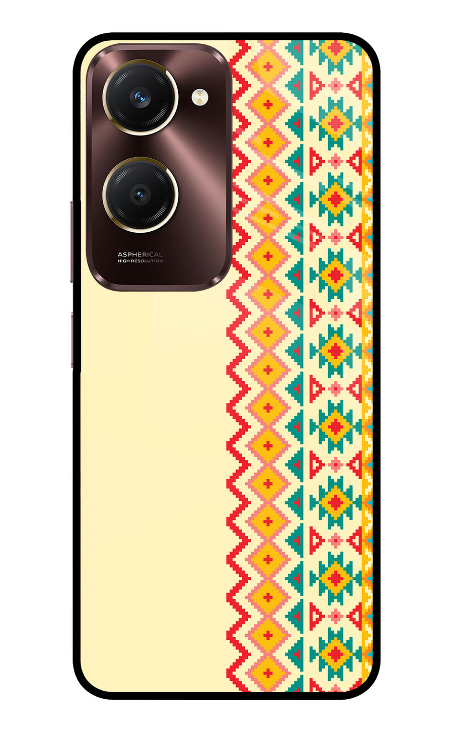Ethnic Seamless Vivo Y28e 5G Back Cover, Metal case