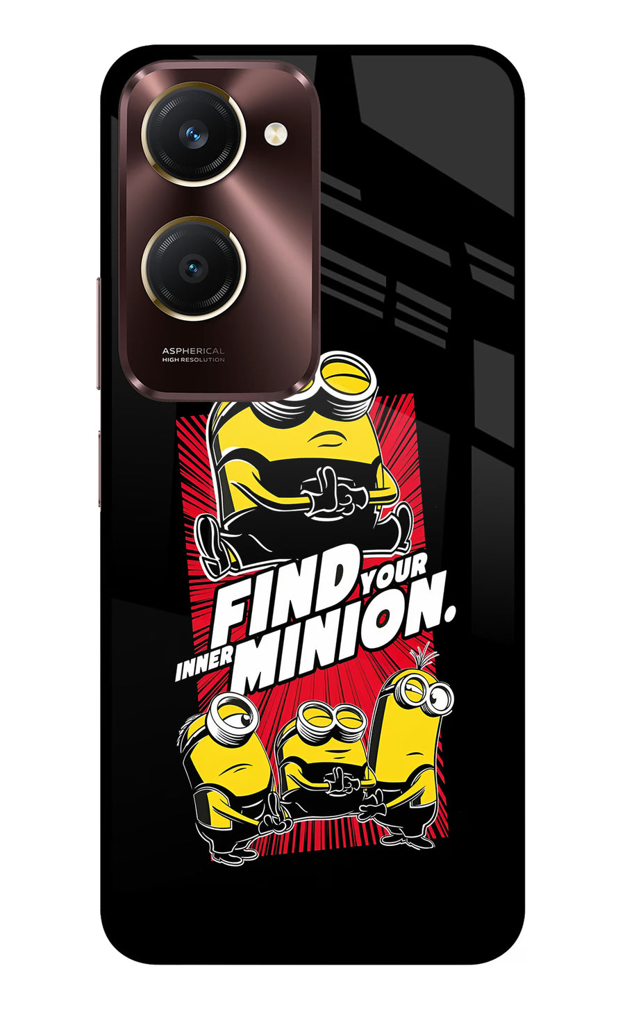 Find your inner Minion Vivo Y28e 5G Back Cover, Metal case