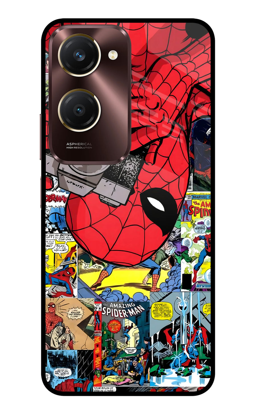 Spider Man Vivo Y28e 5G Back Cover, Metal case