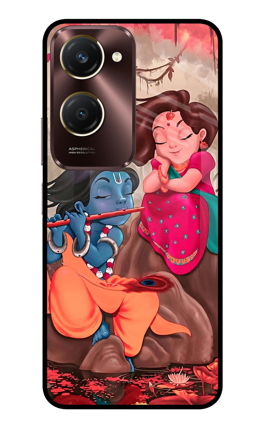 Radhe Krishna Vivo Y28e 5G Back Cover, Metal case