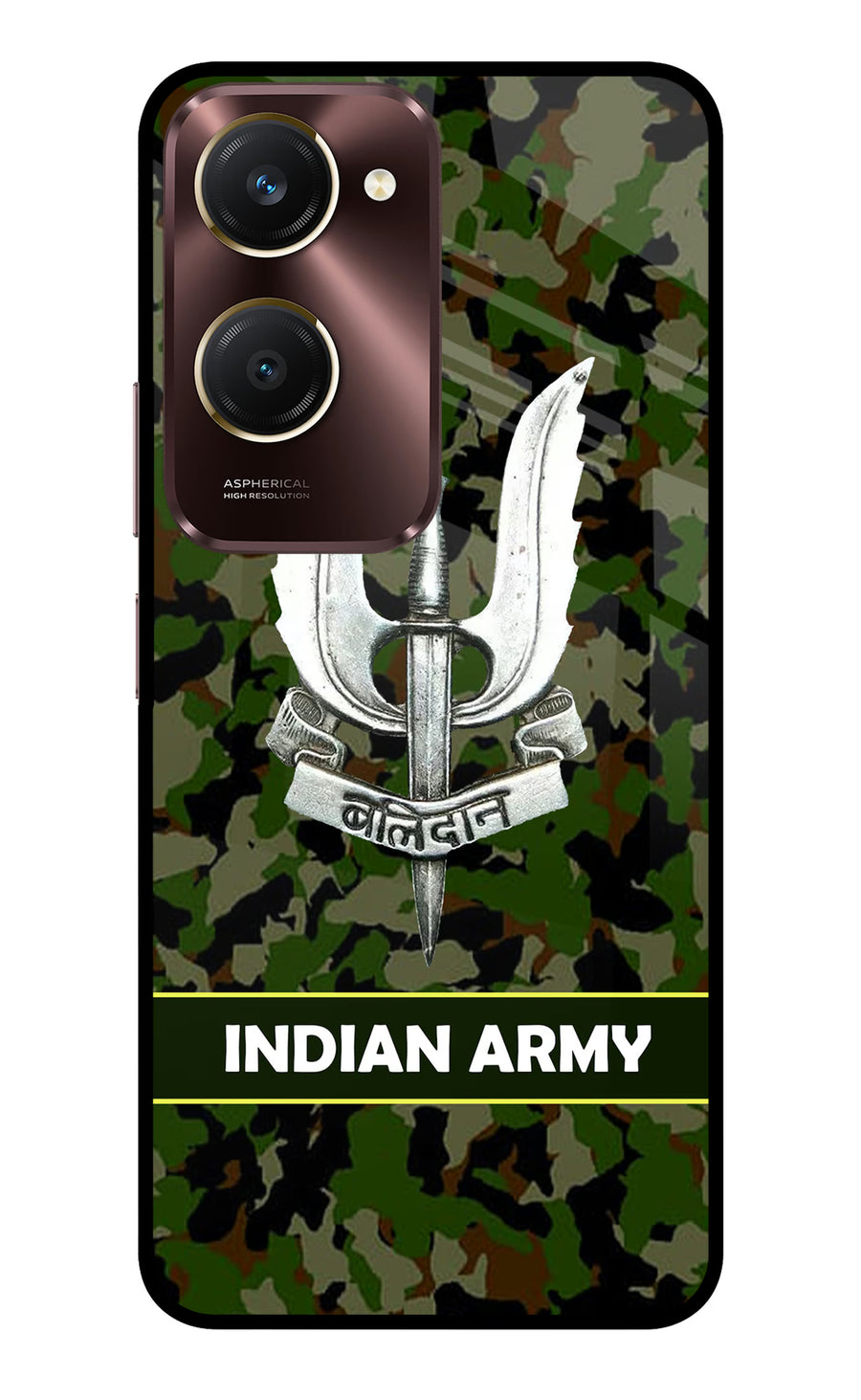 Balidan Indian Logo Vivo Y28e 5G Back Cover, Metal case