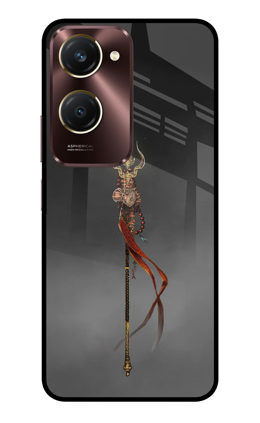 Shiv Trishul Vivo Y28e 5G Back Cover, Metal case
