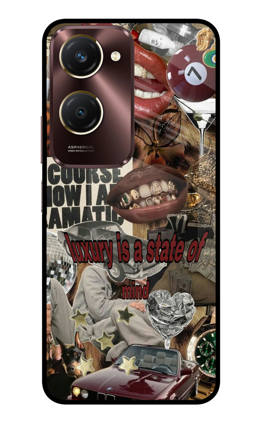 Luxury Vivo Y28e 5G Back Cover, Metal case