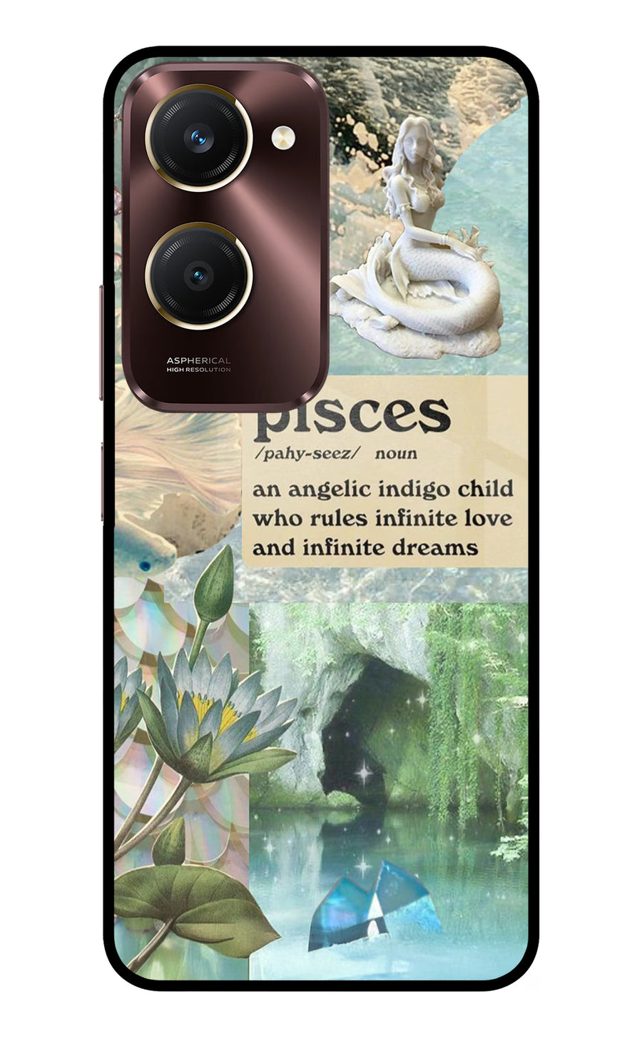 Pisces Zodiac Vivo Y28e 5G Back Cover, Metal case