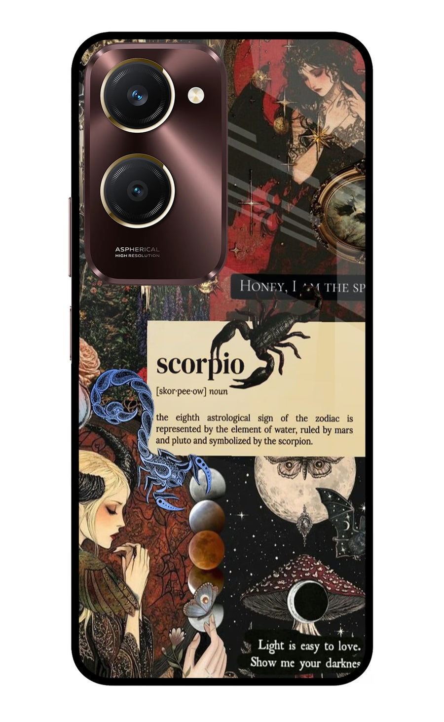 Scorpio Zodiac Vivo Y28e 5G Back Cover, Metal case