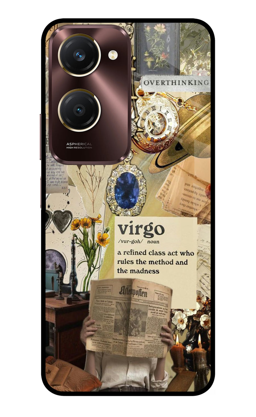 Virgo Zodiac Vivo Y28e 5G Back Cover, Metal case