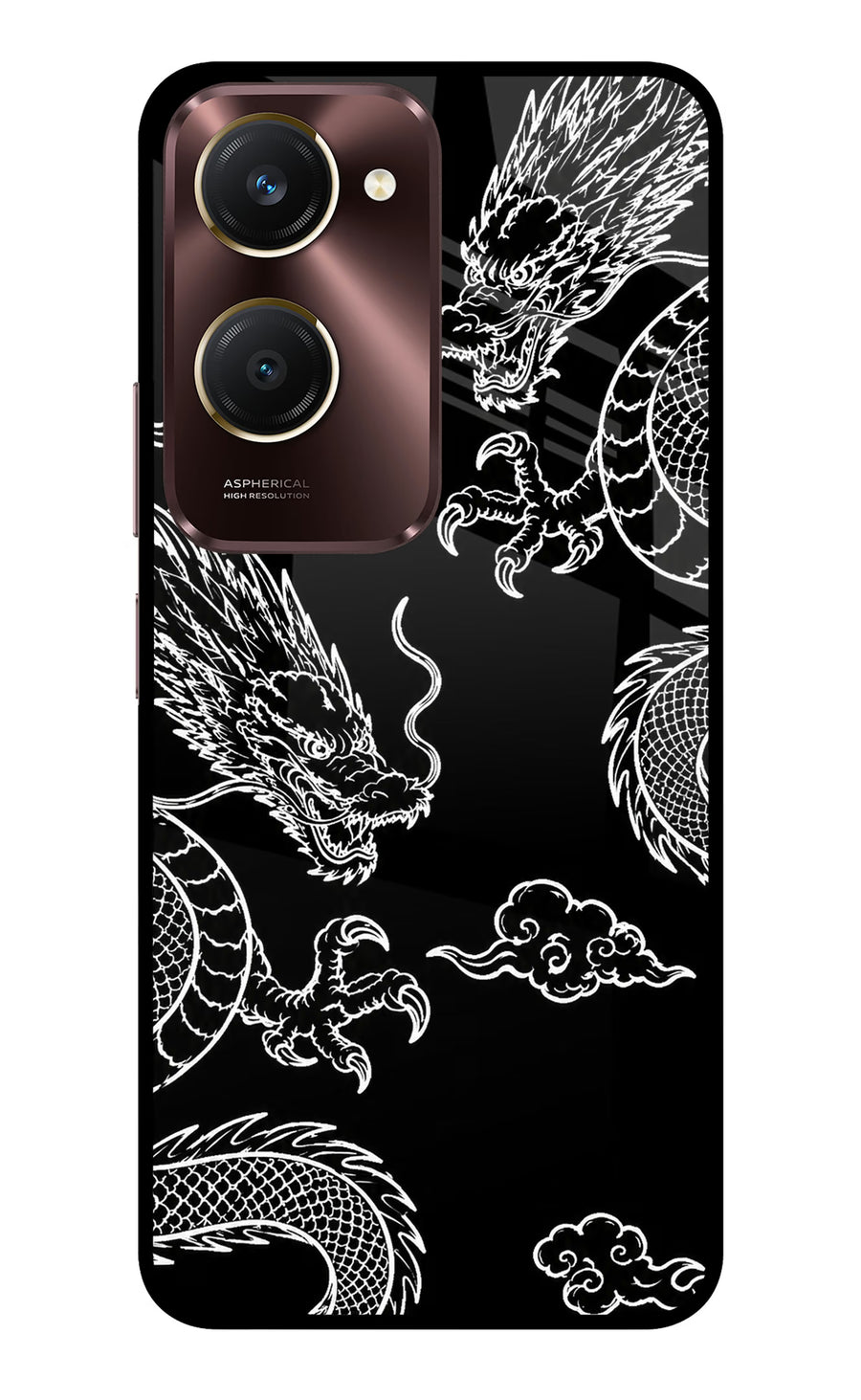 Twin Dragons Vivo Y28e 5G Back Cover, Metal case