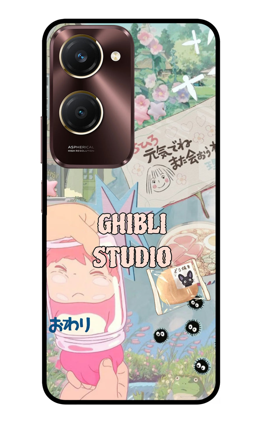 Studio Ghibli Vivo Y28e 5G Back Cover, Metal case