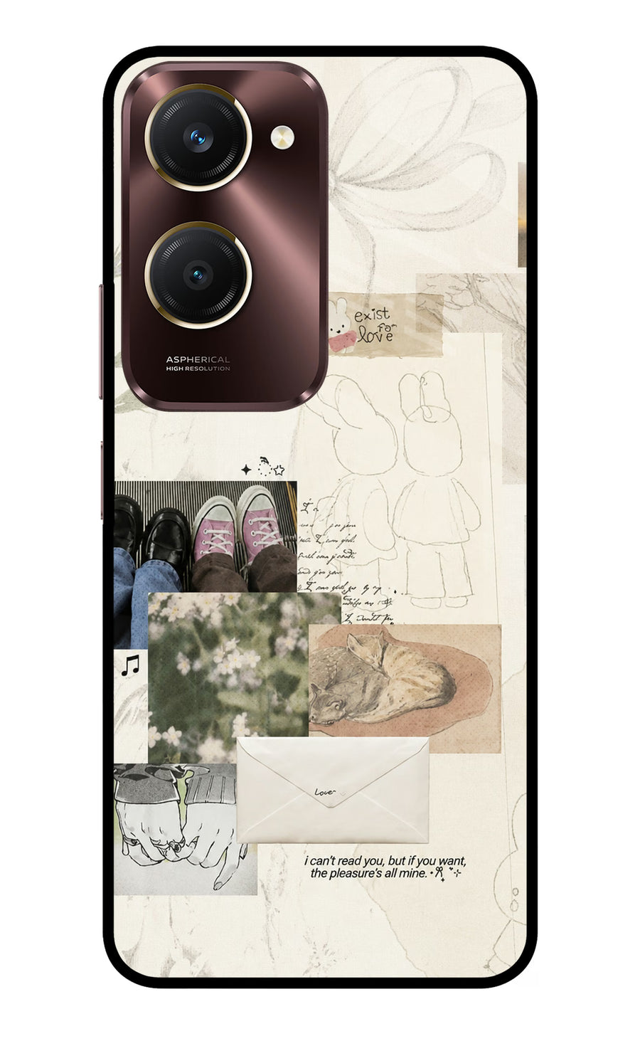 Soft Aesthetic Vivo Y28e 5G Back Cover, Metal case