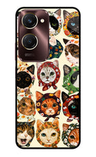 Cool Cat Vivo Y28e 5G Metal Case Back Cover by Casekaro