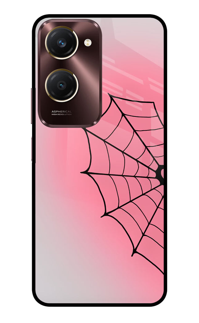 Pink Web Vivo Y28e 5G Metal Case Back Cover by Casekaro