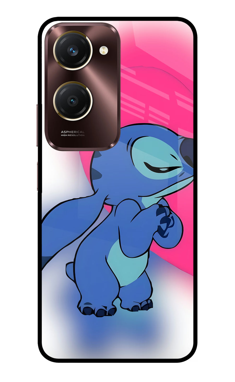 Stitch Hug Vivo Y28e 5G Back Cover, Metal case