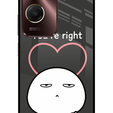 You're Right Vivo Y28e 5G Metal Case Back Cover by Casekaro