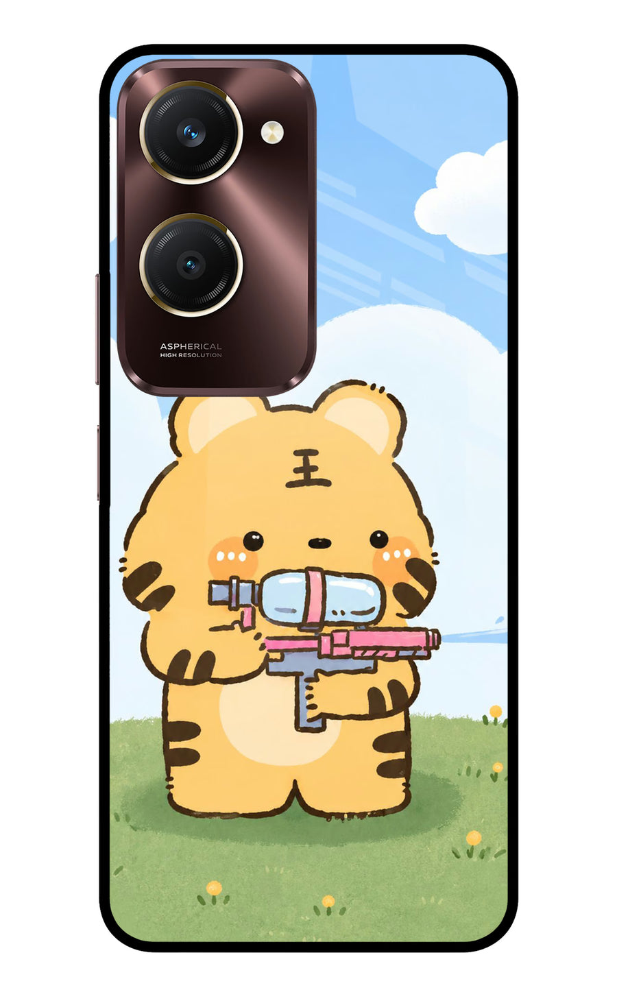 Tiger Treat Vivo Y28e 5G Back Cover, Metal case