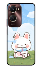 Bunny Treat Vivo Y28e 5G Metal Case Back Cover by Casekaro