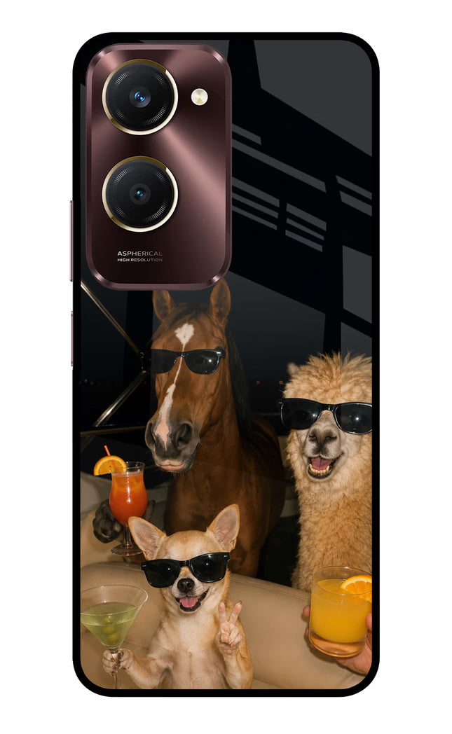 Party Squad Vivo Y28e 5G Metal Case Back Cover by Casekaro