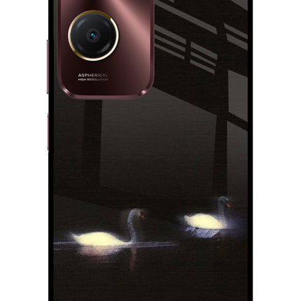Silent Swans Vivo Y28e 5G Metal Case Back Cover by Casekaro