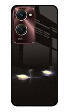 Silent Swans Vivo Y28e 5G Metal Case Back Cover by Casekaro