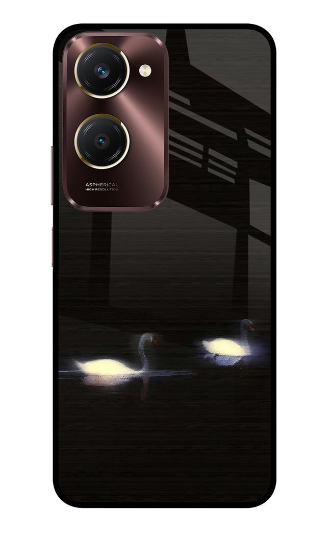 Silent Swans Vivo Y28e 5G Metal Case Back Cover by Casekaro