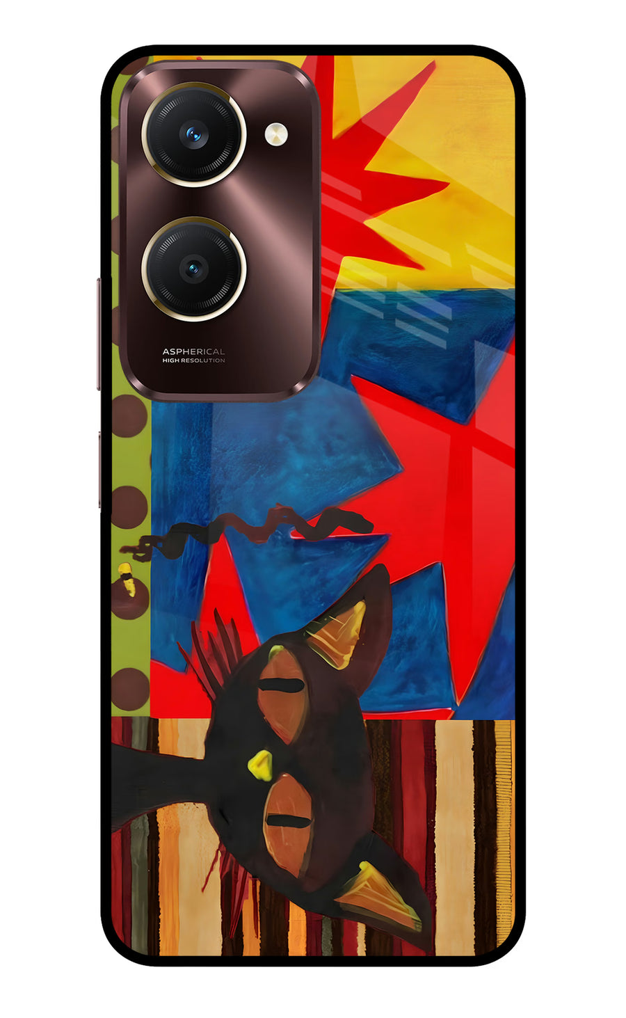 Pop Cat Vivo Y28e 5G Back Cover, Metal case