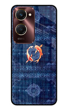 Koi Blue Vivo Y28e 5G Metal Case Back Cover by Casekaro