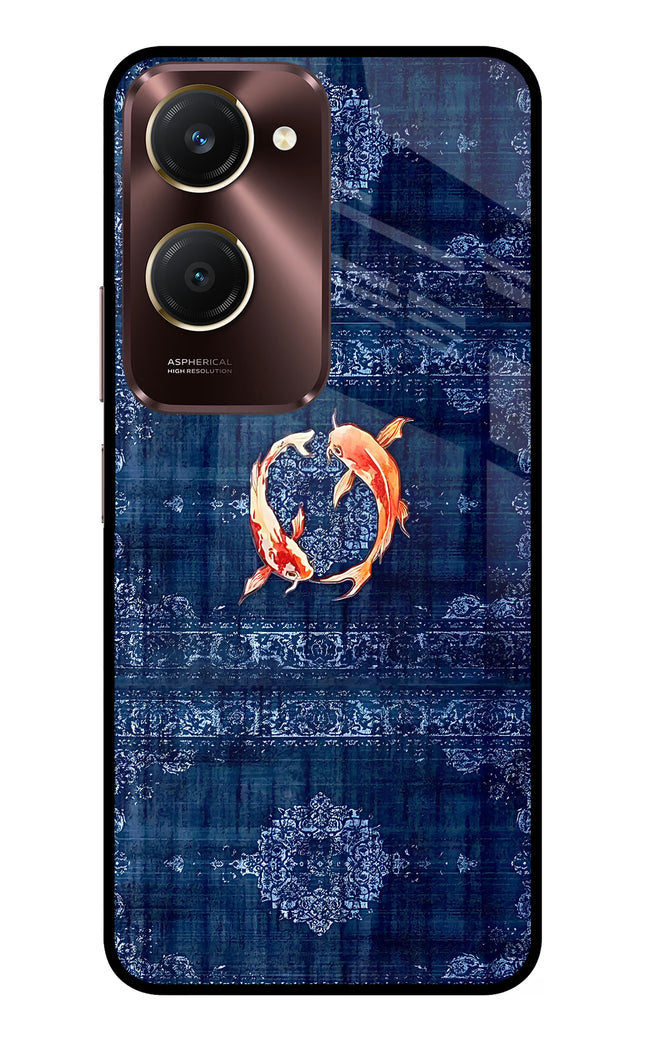 Koi Blue Vivo Y28e 5G Metal Case Back Cover by Casekaro