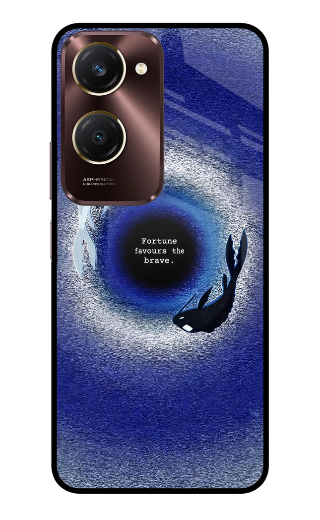 Dark Koi Vivo Y28e 5G Metal Case Back Cover by Casekaro