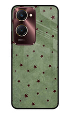 Green Stars Vivo Y28e 5G Metal Case Back Cover by Casekaro