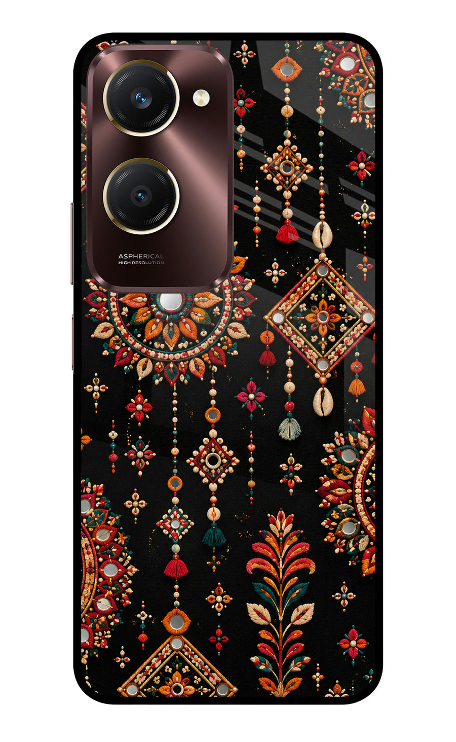 Boho Noir Vivo Y28e 5G Back Cover, Metal case
