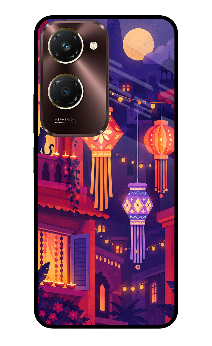 Lantern Lane Vivo Y28e 5G Back Cover, Metal case