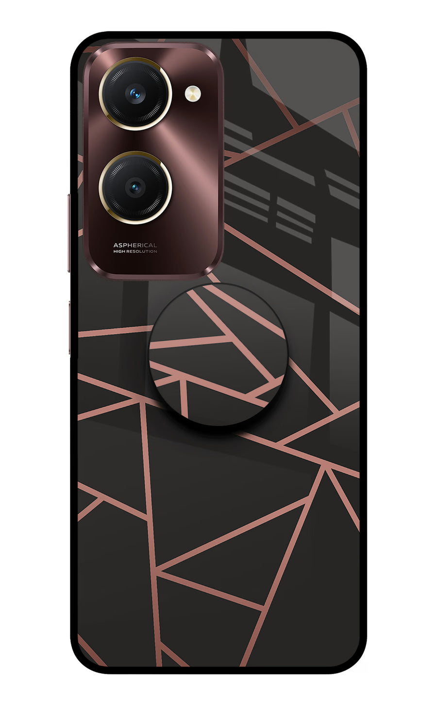 Geometric Pattern Vivo Y28e 5G Pop Case, Metal case