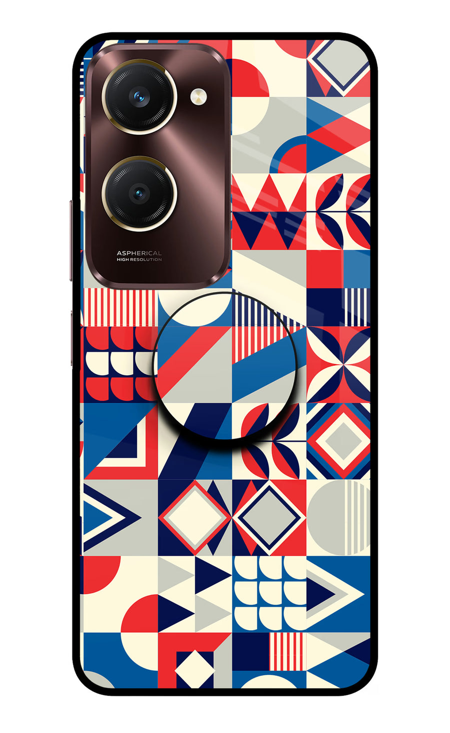 Colorful Pattern Vivo Y28e 5G Pop Case, Metal case