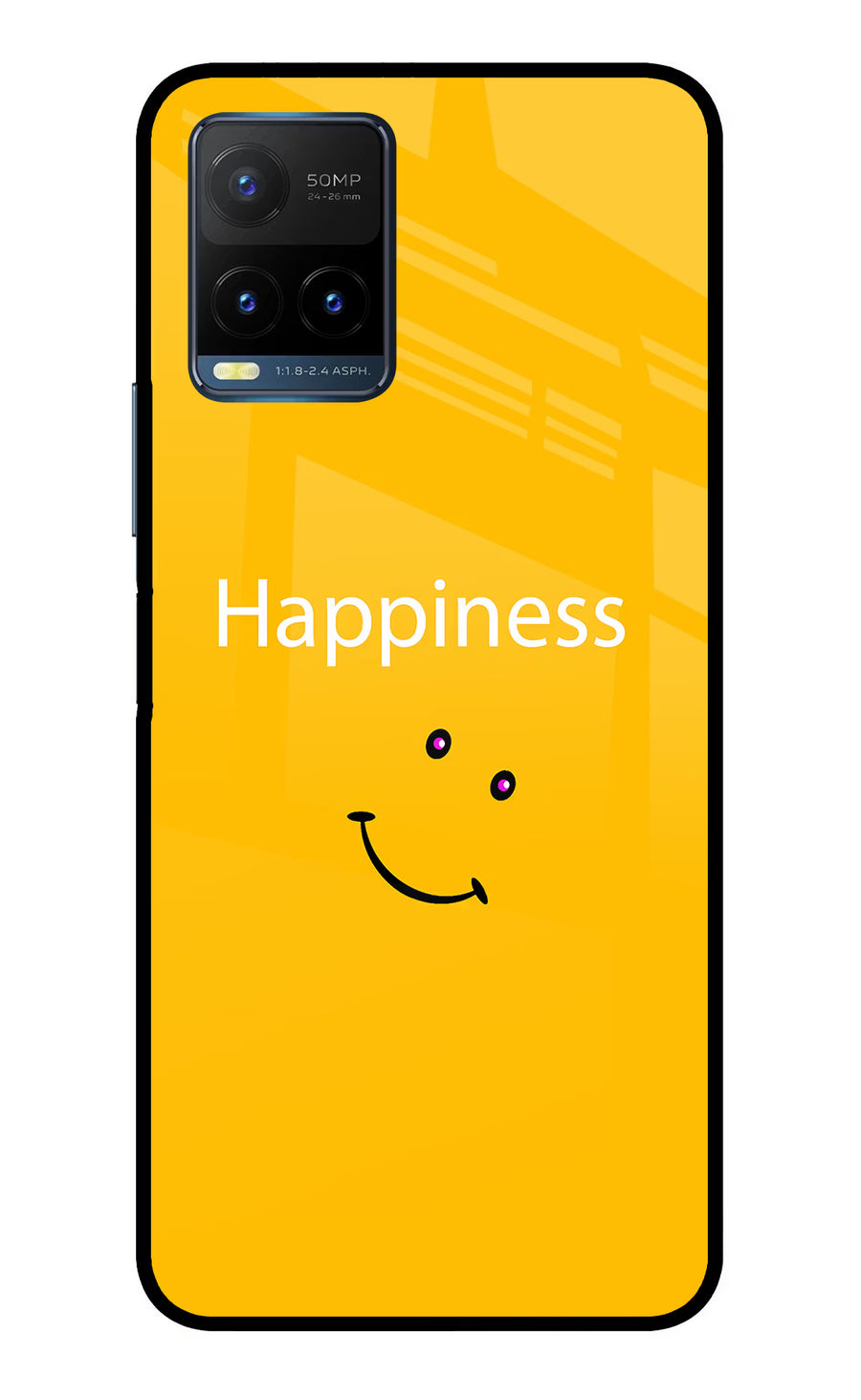 Happiness With Smiley Vivo Y21T Back Cover, Metal case