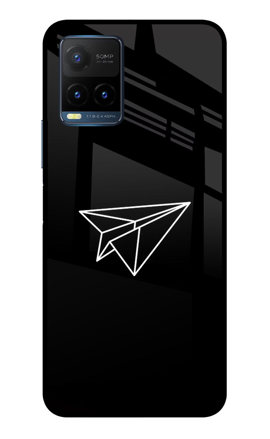 Paper Plane White Vivo Y21T Back Cover, Metal case