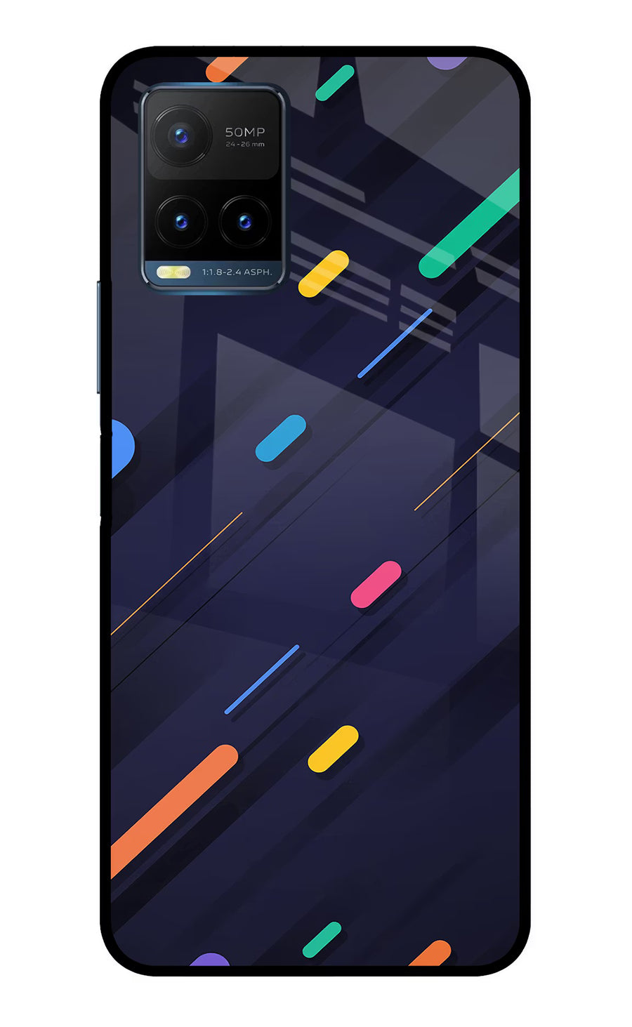 Abstract Design Vivo Y21T Back Cover, Metal case