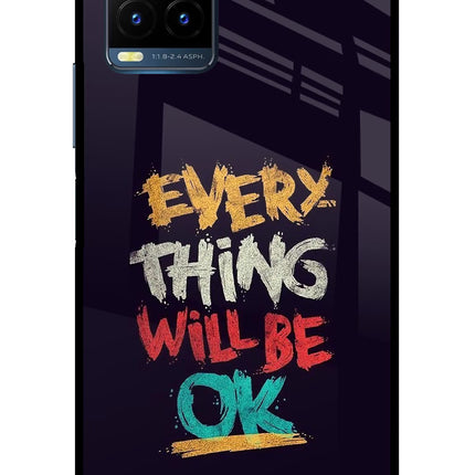 Everything Will Be Ok Vivo Y21T Metal Case Back Cover by Casekaro