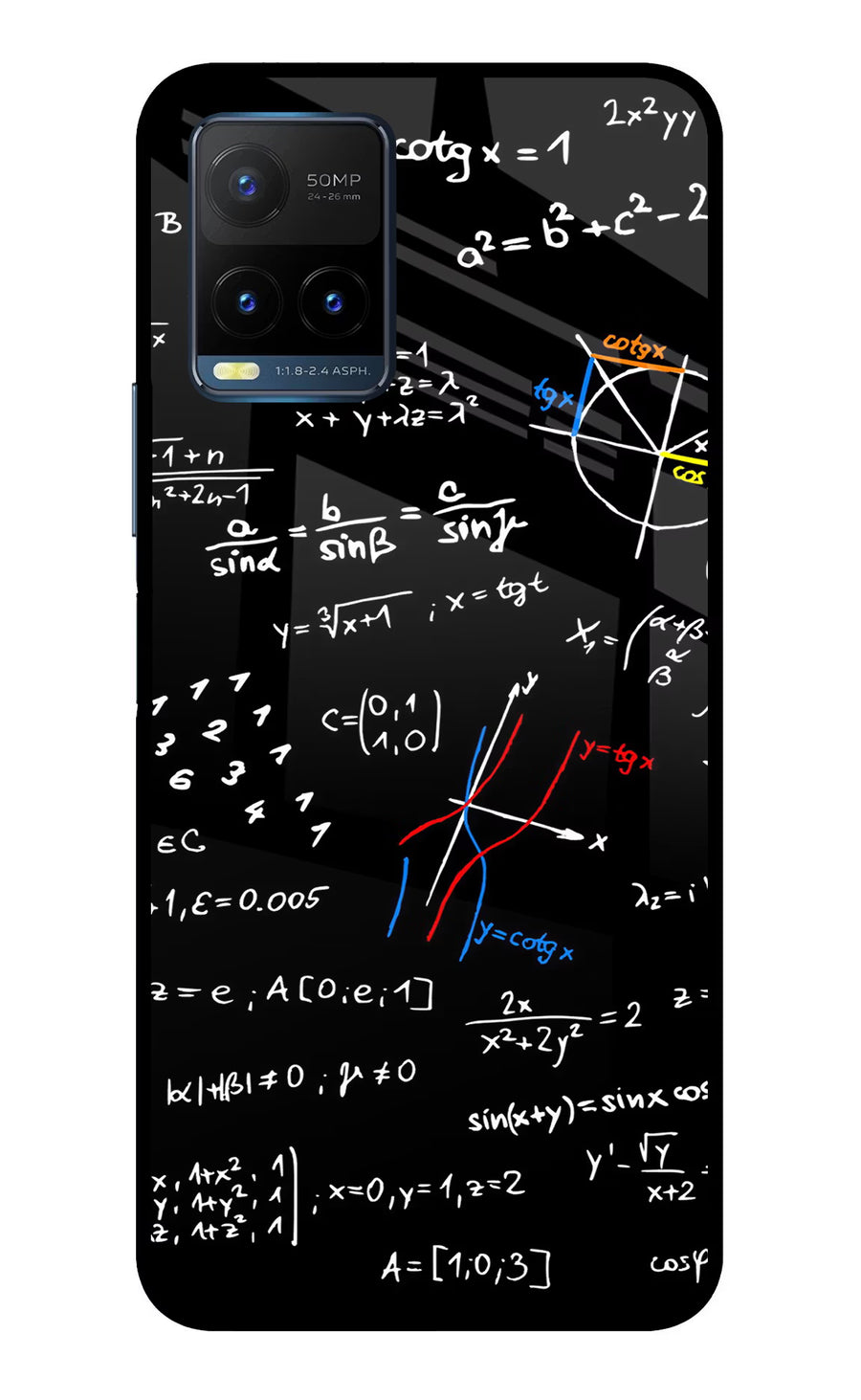 Mathematics Formula Vivo Y21T Back Cover, Metal case