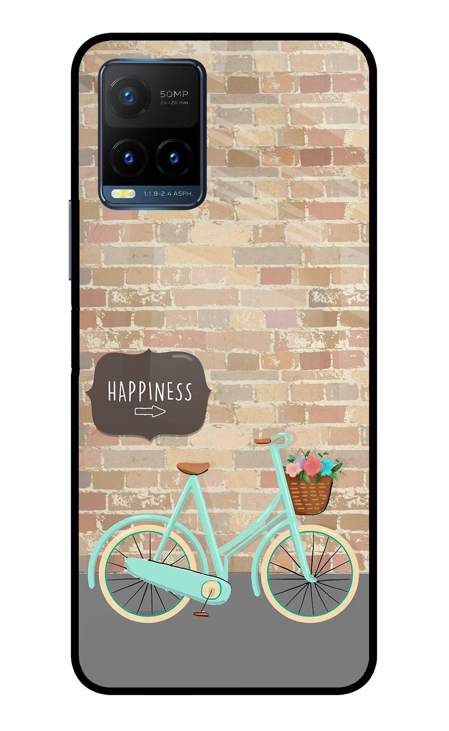 Happiness Artwork Vivo Y21T Back Cover, Metal case