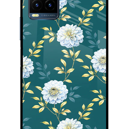 Flowers Vivo Y21T Metal Case Back Cover by Casekaro