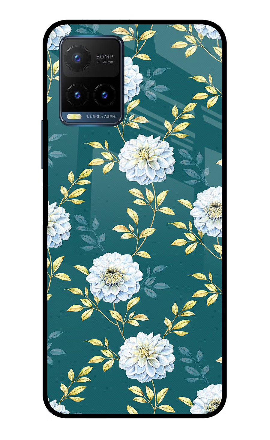 Flowers Vivo Y21T Back Cover, Metal case