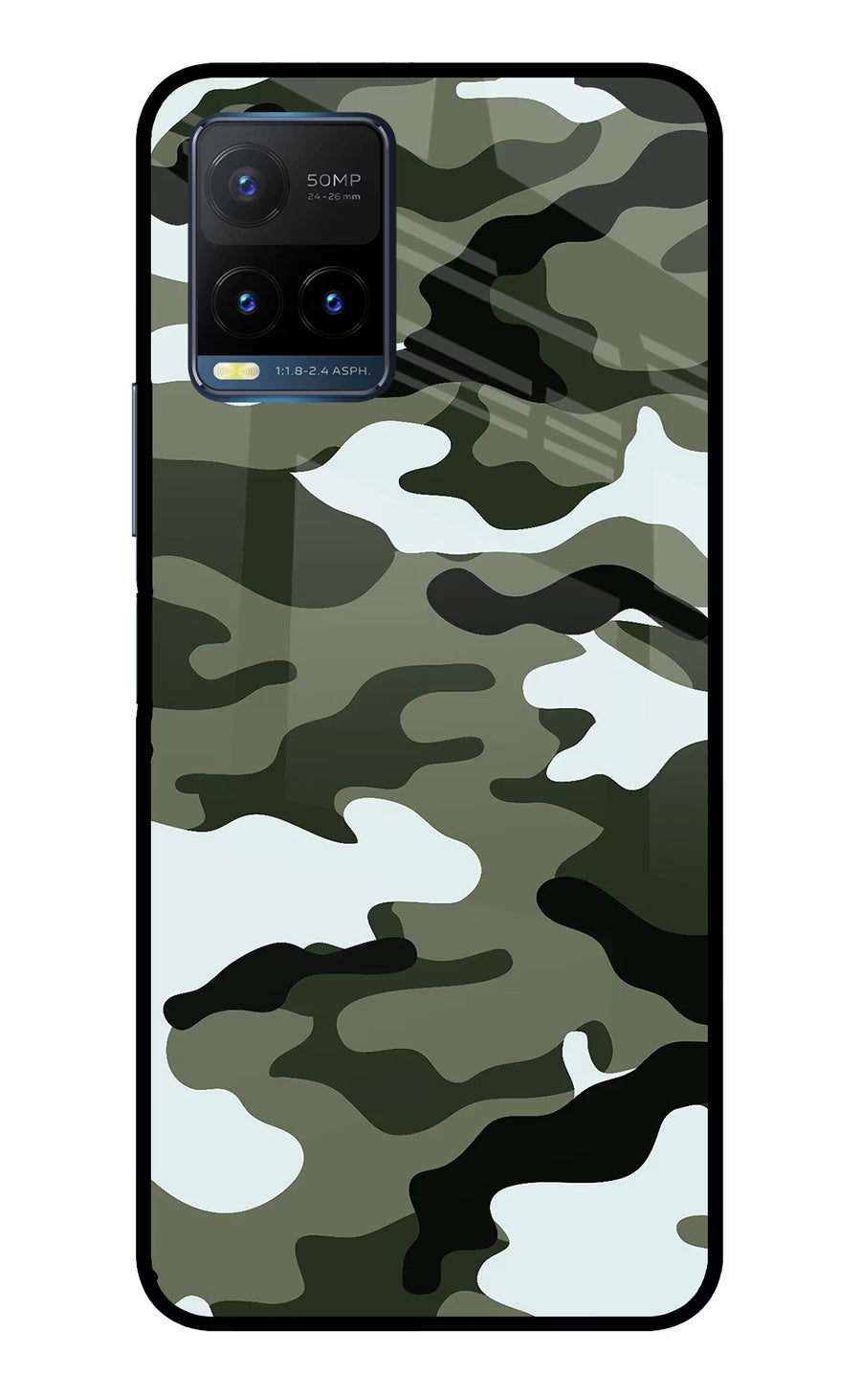 Camouflage Vivo Y21T Back Cover, Metal case