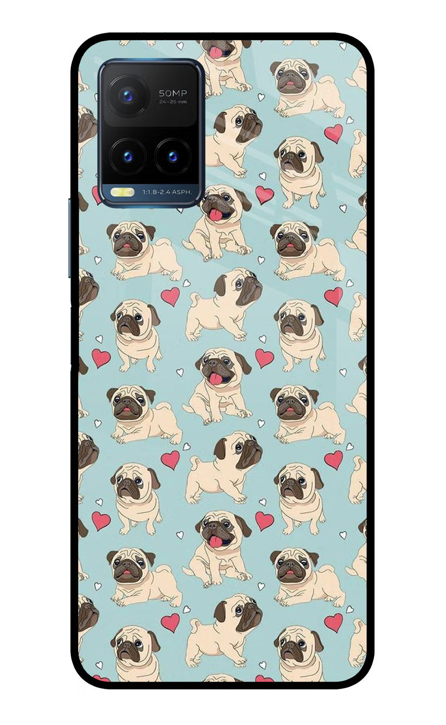 Pug Dog Vivo Y21T Back Cover, Metal case