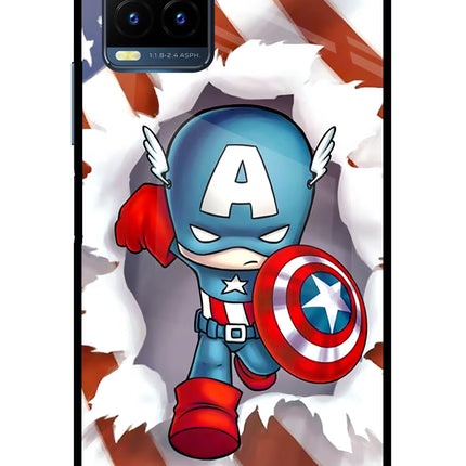 Captain America Vivo Y21T Metal Case Back Cover by Casekaro