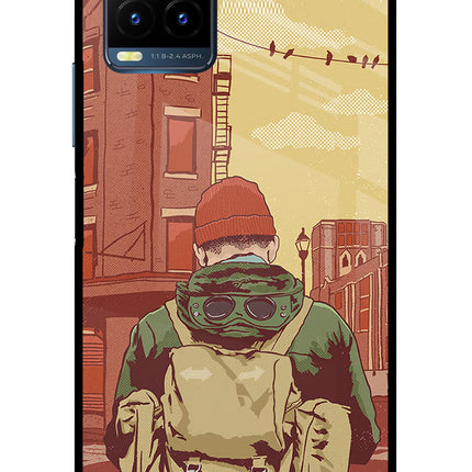 Adventurous Vivo Y21T Metal Case Back Cover by Casekaro