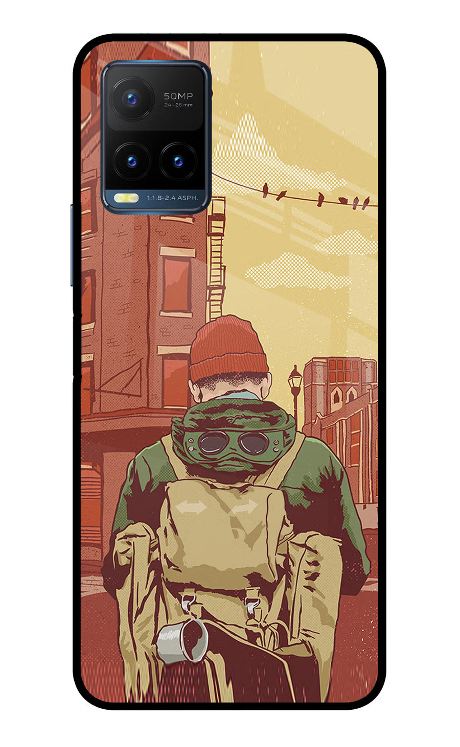Adventurous Vivo Y21T Back Cover, Metal case