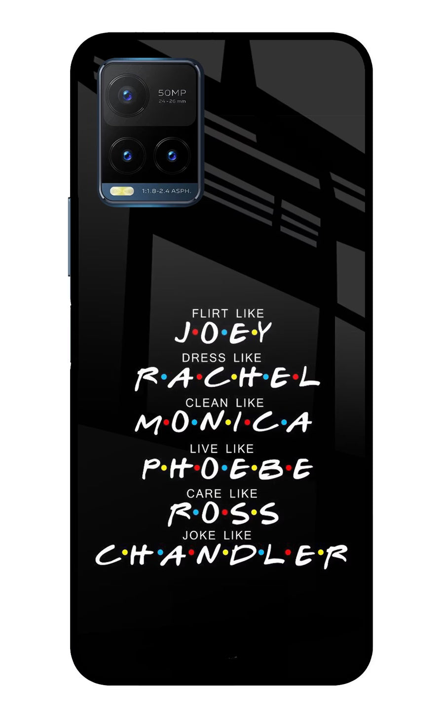 FRIENDS Character Vivo Y21T Back Cover, Metal case