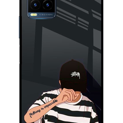 Aesthetic Boy Vivo Y21T Metal Case Back Cover by Casekaro