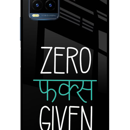 Zero Fucks Given Vivo Y21T Metal Case Back Cover by Casekaro